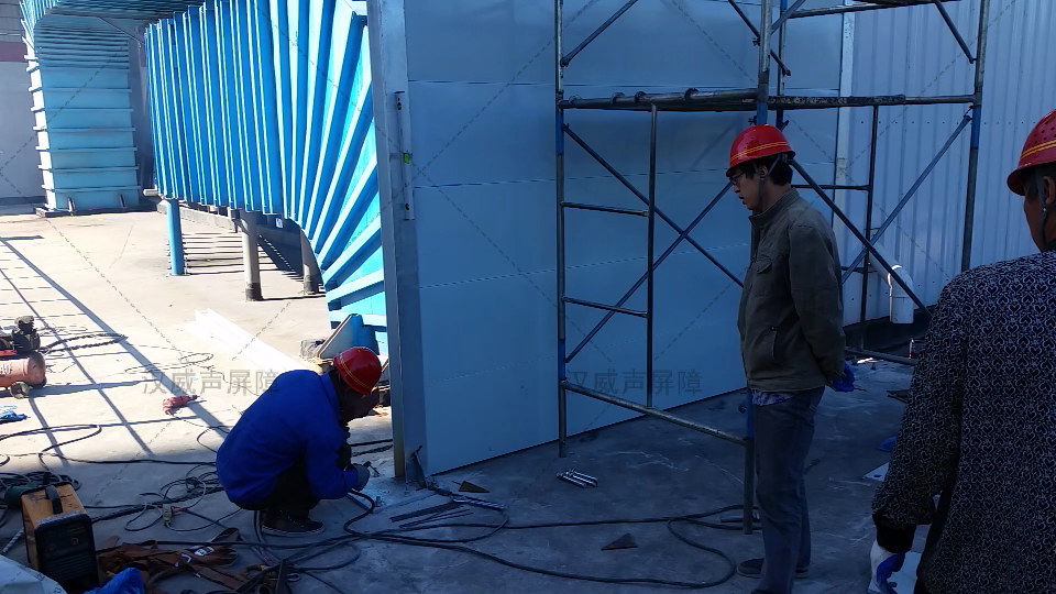 河北诚峰热电厂声屏障安装焊接视频